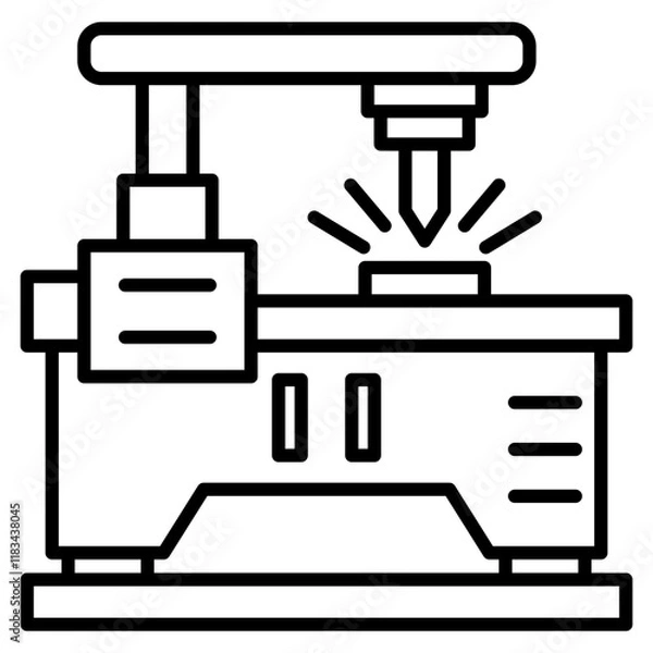 Fototapeta milling machine single icon