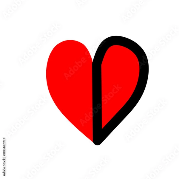 Obraz red heart isolated
