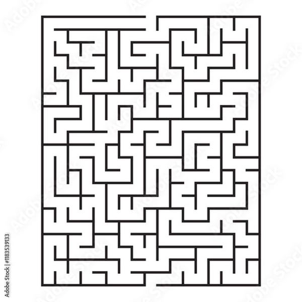 Obraz Kids riddle maze puzzle labyrinth vector illustration