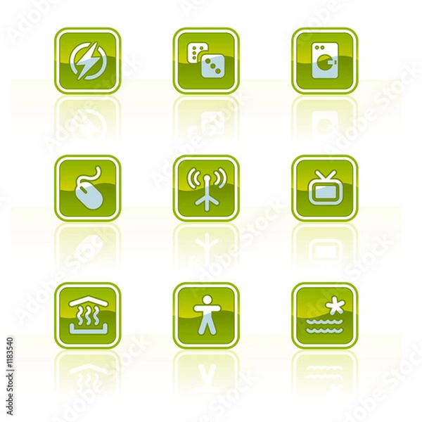Obraz design elements p.42b "glossy camping icons"