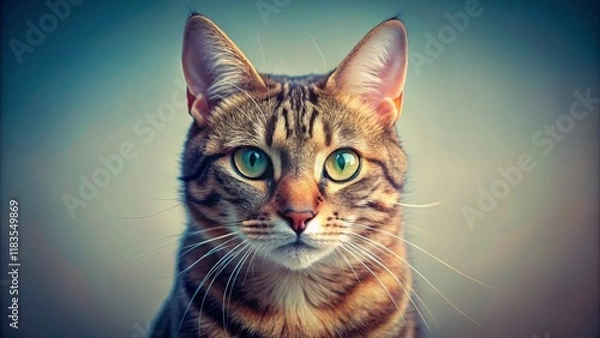 Fototapeta Capture your cat's essence: minimalist pet portraits, showcasing feline elegance with simple beauty.
