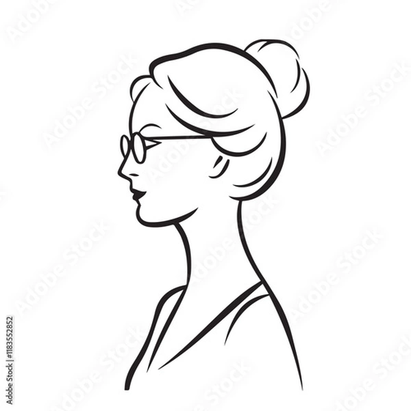 Fototapeta woman's day vector silhouette