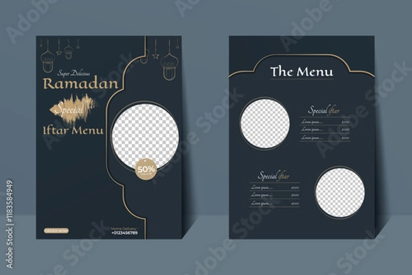 Obraz Ramadan special iftar menu design and sociam media template