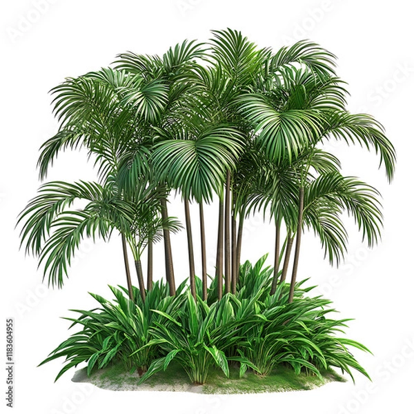 Obraz Palm Tree Grove in Tropical Setting