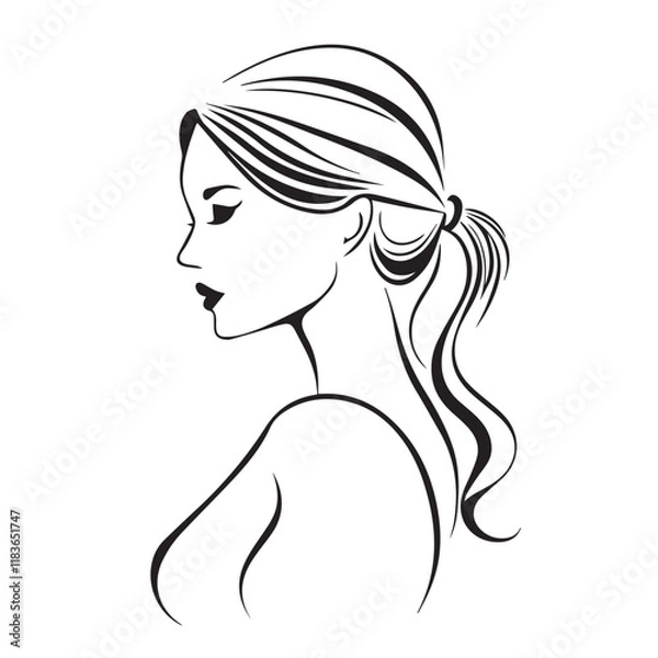 Fototapeta woman's day vector silhouette