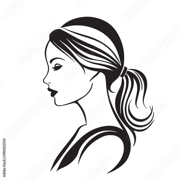 Fototapeta woman's day vector silhouette