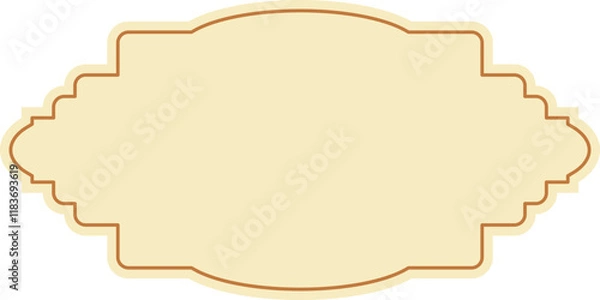 Fototapeta Elegant Cream and Brown Decorative Frame, Perfect for Vintage Designs, Certificates, or Invitations