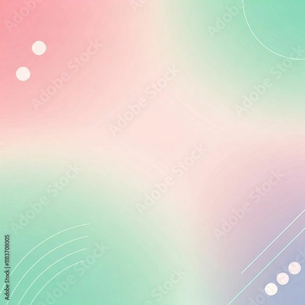 Fototapeta A clean, minimalist background with soft pastel gradients, smooth transitions, and simple geometric patterns like circles or lines.