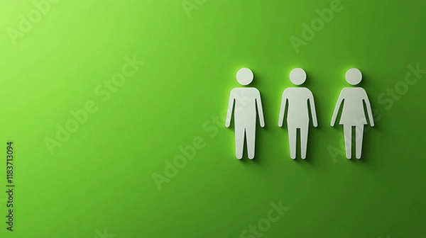 Fototapeta On a green background, an icon for sustainable and ethical business showing environmental, social, and governance factors