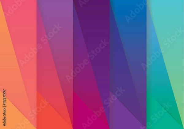 Obraz Multicolored abstract wallpaper pattern in material design style