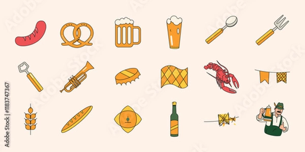 Obraz Oktoberfest Clean Elements Illustration Pack