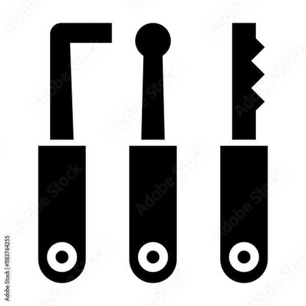 Obraz LockPick Glyph Icon Design