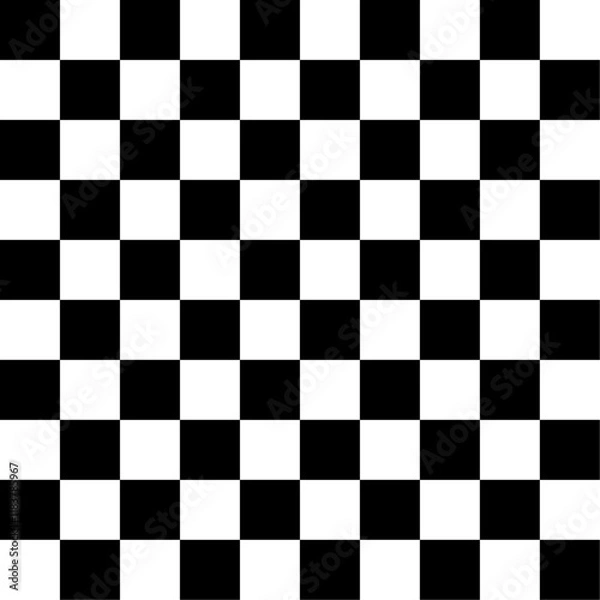 Obraz Black and white checkered pattern. A classic geometric design, perfect for backgrounds or textures.