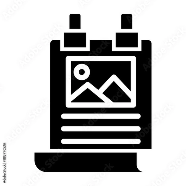 Fototapeta Poster Design Glyph Icon Design
