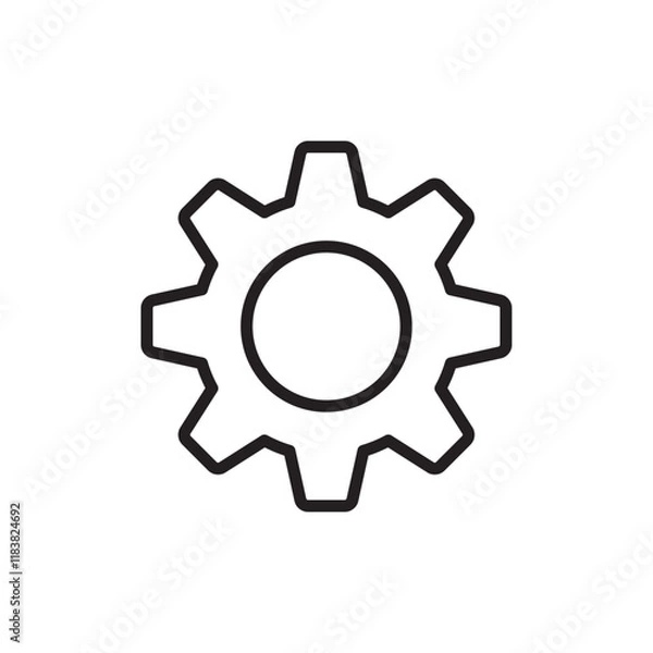 Fototapeta Settings icon Flat vector set outline