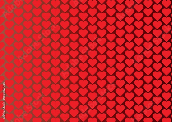 Fototapeta Seamless pattern with hearts
