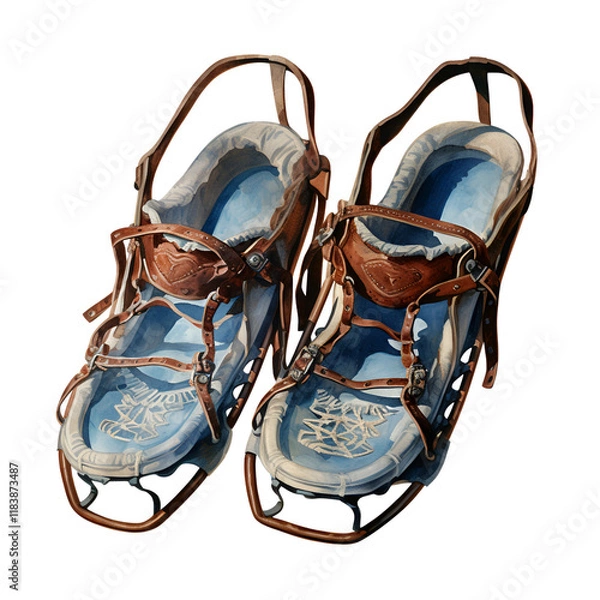 Obraz Winter Camping Clipart Vector Illustration