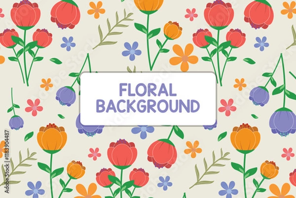 Fototapeta Minimalist fullcolor flower background. suitable for all needs