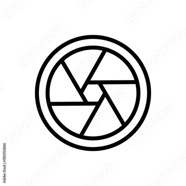 Obraz camera outline on white background