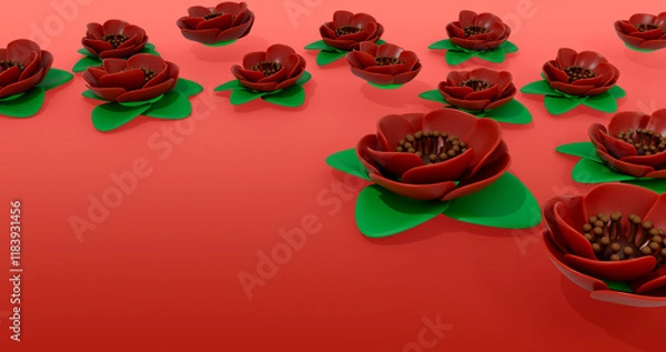 Obraz Poppy 3D Cartoon Render Background