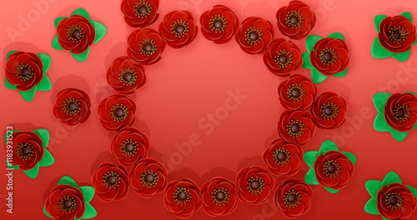 Obraz Poppy 3D Cartoon Render Background