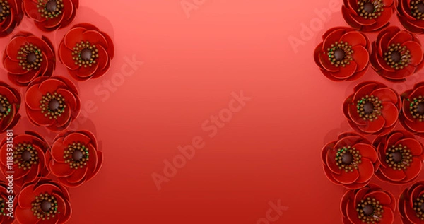 Obraz Poppy 3D Cartoon Render Background