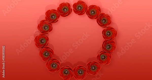 Obraz Poppy 3D Cartoon Render Background