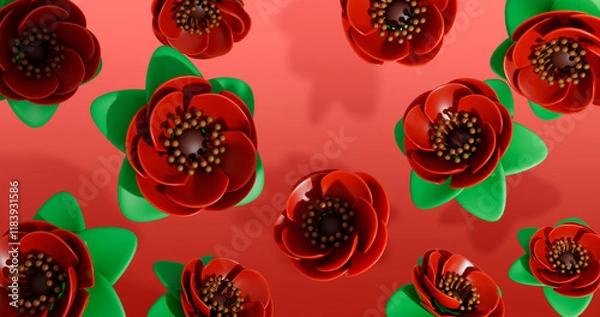Obraz Poppy 3D Cartoon Render Background