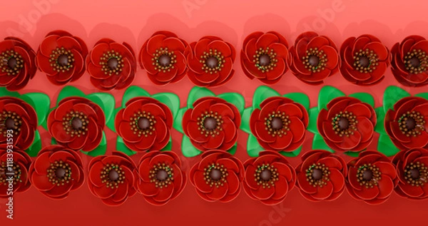 Obraz Poppy 3D Cartoon Render Background
