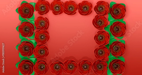 Obraz Poppy 3D Cartoon Render Background