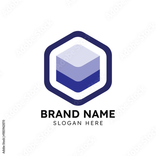 Obraz cloud hosting logo design template