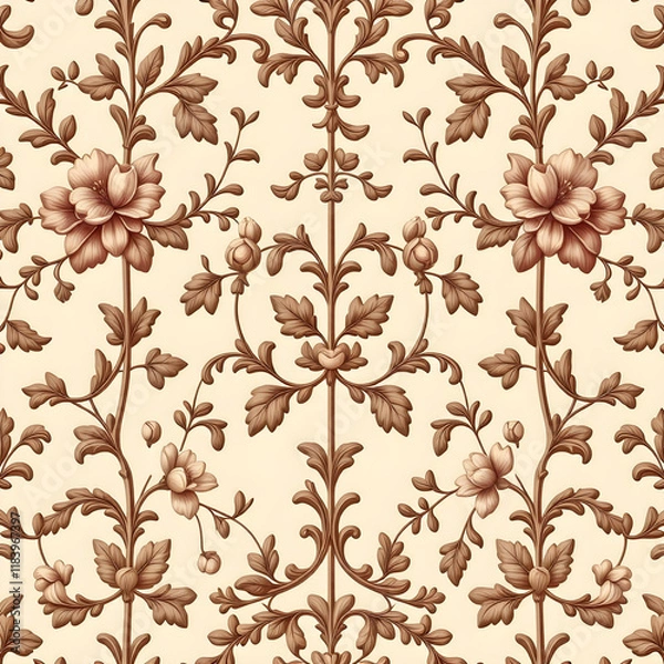 Fototapeta seamless pattern with flowers