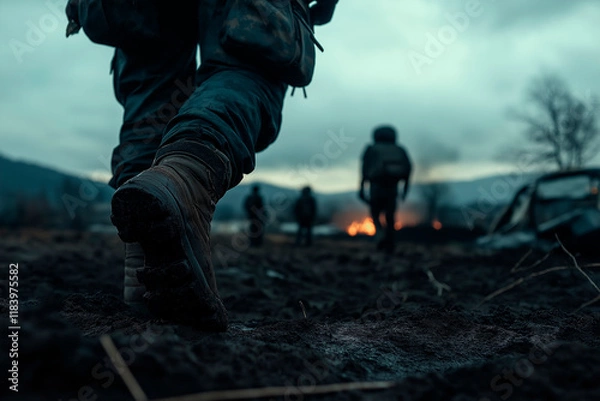 Obraz Soldier in battle