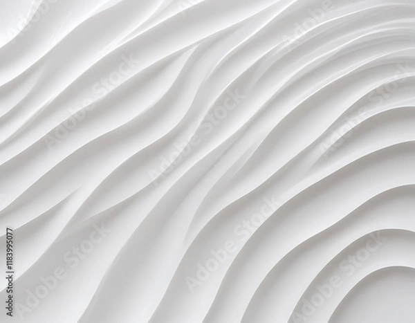 Obraz A subtle wave-textured plastic backdrop in white.