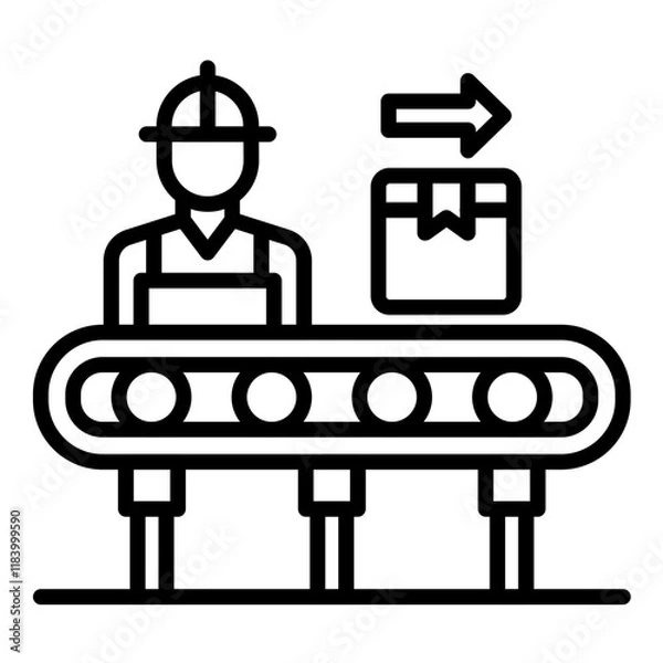 Fototapeta Manufacturing Process Icon