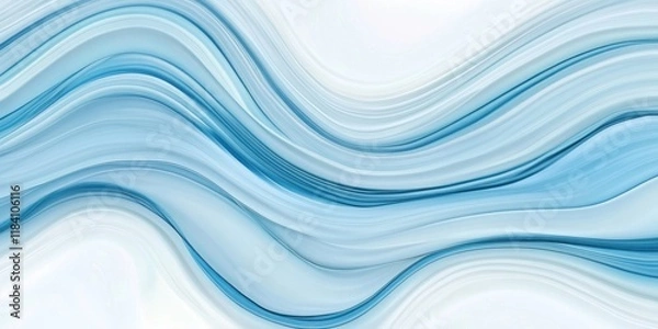 Fototapeta Soft blue hues blend into organic transitions, creating a calming atmosphere. The textured surface shows artistic wear, perfect for backgrounds and design elements