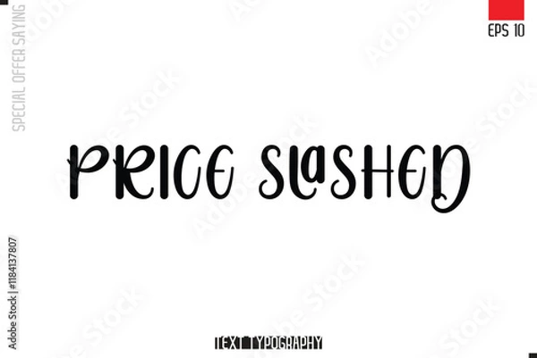 Fototapeta Typography Lettering Special Offer Design For Advertising Price Slashed