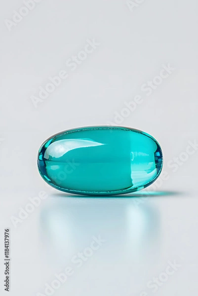 Obraz Aqua Pill Capsule isolated on white background