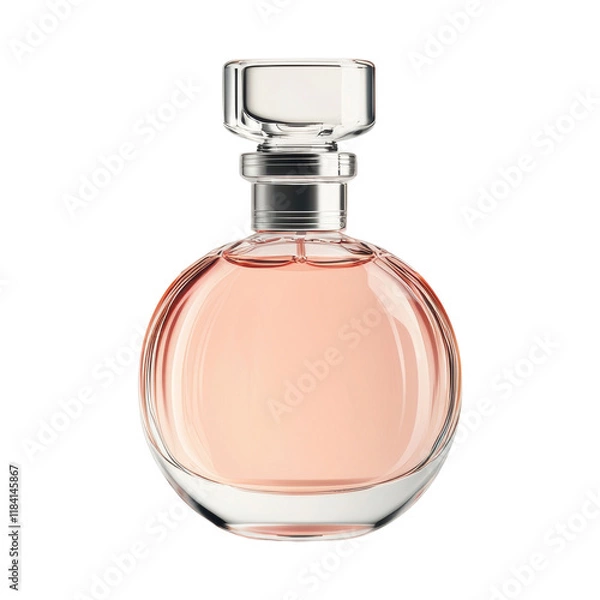 Obraz Elegant perfume bottle with a soft pink hue