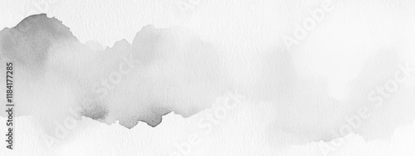 Fototapeta Soft gray watercolor textures on high-quality paper create an elegant atmosphere for artistic expression in serene settings