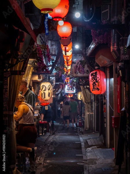 Obraz Omoide Yokocho alley in Shinjuku, Tokyo, Japan