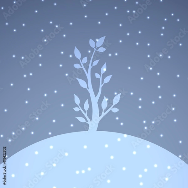 Obraz Abstract blue background with tree