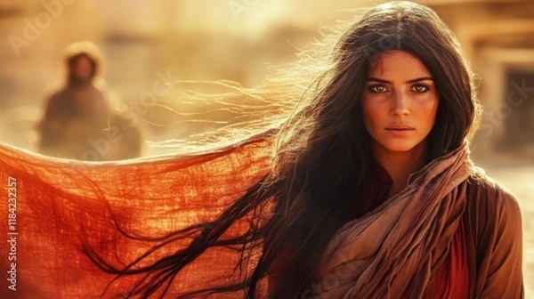 Fototapeta This image beautifully captures the essence of Rahab, a pivotal figure in the story of Jericho. 