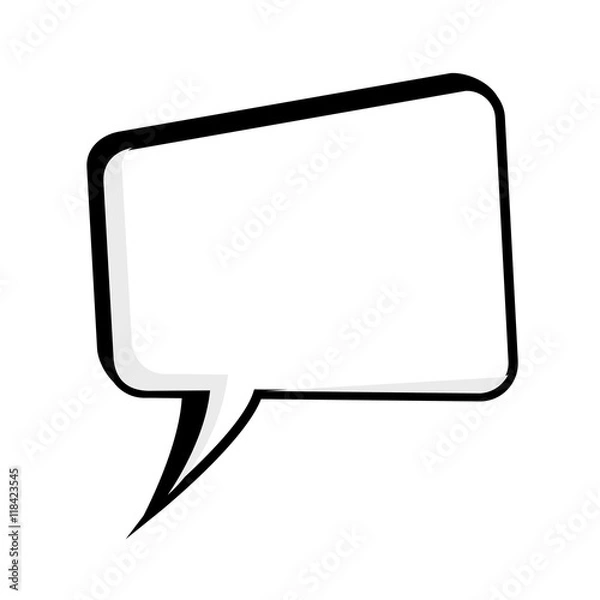 Obraz bubble talk thinking speak comic cartoon message vector illustration isolated