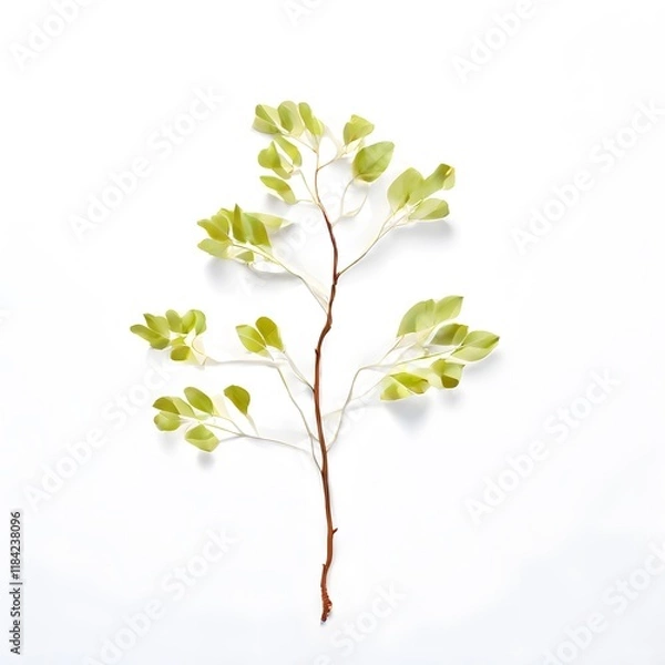 Fototapeta A beautiful green bush tree isolated on a white background