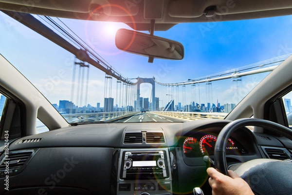 Fototapeta 運転席の車窓