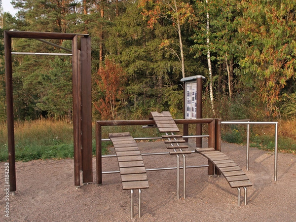 Obraz exercising devices and instruction board