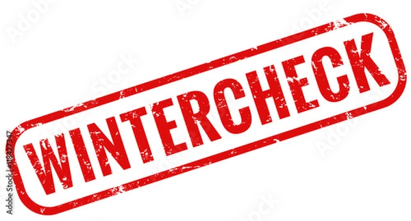 Obraz Wintercheck stempel rot