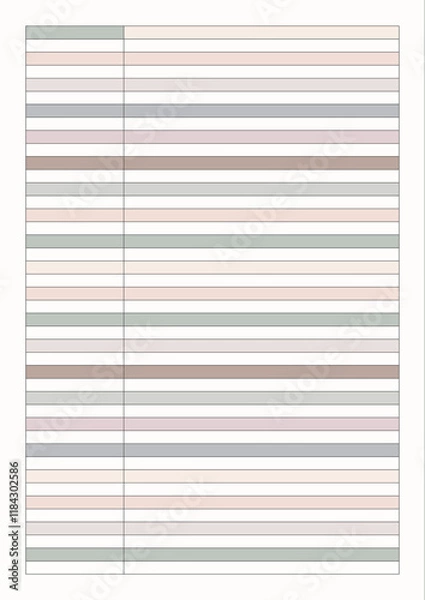 Obraz Clean a4 size colorful notes paper template