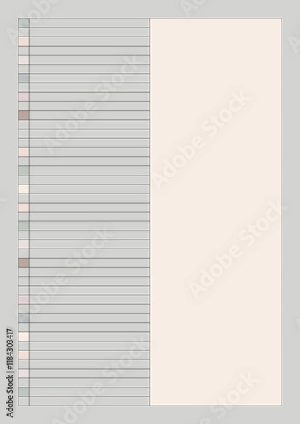 Obraz Clean a4 size colorful notes paper template